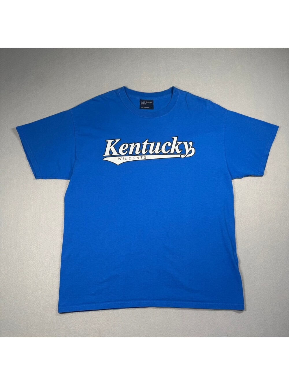 Kentucky Wildcats T-Shirt MV Sport Blue Script Logo Adult Large